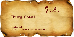 Thury Antal névjegykártya